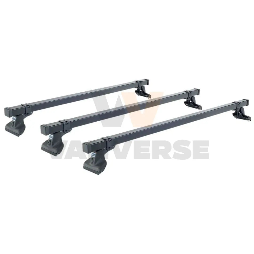 Conjunto de 3 barras de techo de acero para furgoneta