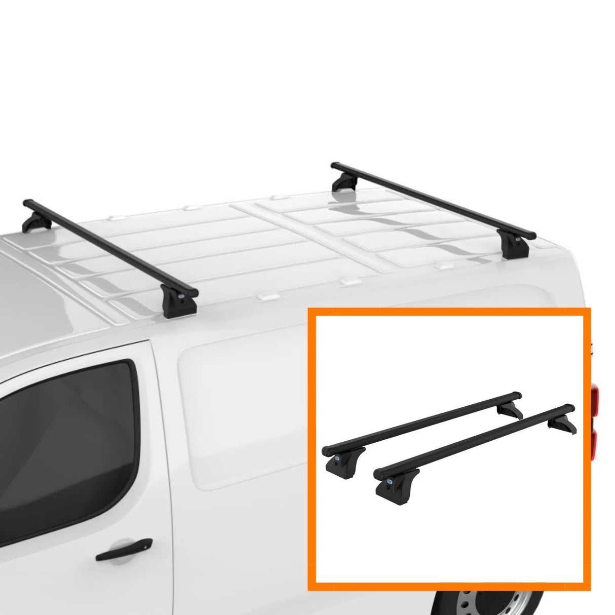 2 barras de techo de acero