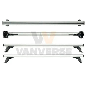 Barra de techo de aluminio vista desde varios ángulos