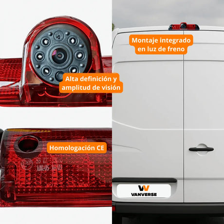 Detalles tecnicos de la camara integrada en la luz de freno