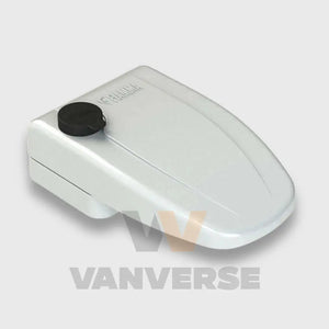 Detalle cierre antirrobo Fiamma en color blanco
