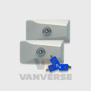 Detalle cierre antirrobo IMC manual en color blanco