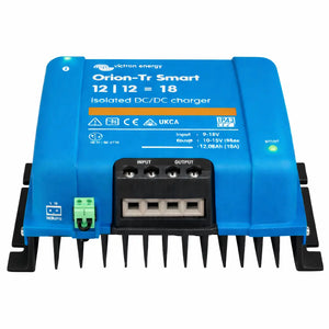 Convertidor DC-DC Victron Orion-Tr Smart 12/12 30A para sistemas de baterías auxiliares de 12 V.