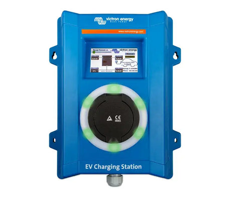 Estación de carga EV Victron Energy con conector tipo 2 y control solar inteligente para vehículos eléctricos