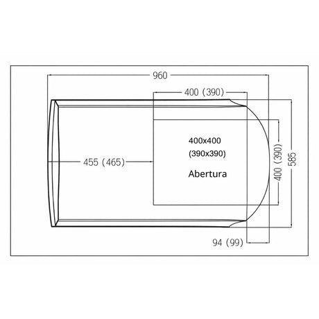 Dimensiones del equipo de climatización de techo 12V para furgoneta y camper