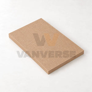 Muestra de tablero de madera DM de 10 mm con superficie lisa.